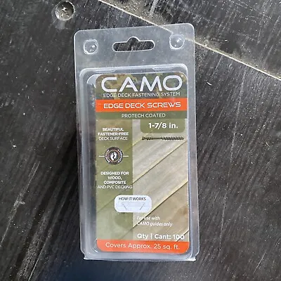 CAMO 345120 Hidden Deck Fasteners 1-7/8  #7 100 Count Coated Trimhead Deck Screw • $14.99