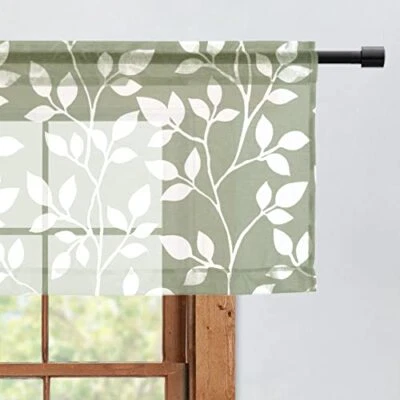 $20.75 • Buy Valances For Windows,Sheer Kitchen Window Valance Curtains,Boho Valance