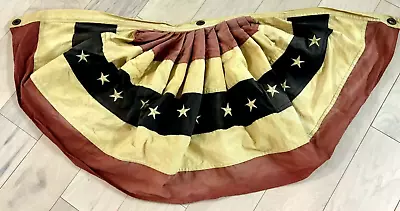 Vintage Pleated Fan Flag 13 Stars American US Bunting Banner • $12.99