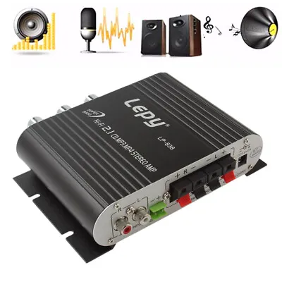 12V 2.1 Channel Car Home Motorcycle MP3 Radio Audio Stereo Bass Amplifier AMP • $21.32