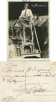 2 Hartons Circus Act W Clown Acrobat Antique Signed Photo Postcard Germany • $67.12