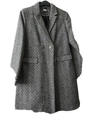 Laura Clement Wool Mix Tweed Coat Size 16/ 18  BNWT • £17.50