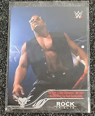 The Rock 10/40 2016 Topps WWETribute The Rock 'n Sock Miami Hurricanes HOF • $0.98