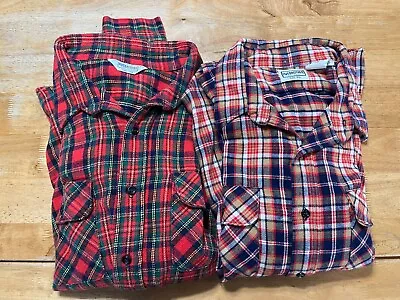 Lot Of 2 Five Brother 4XL - 20 Long Sleeve Button Up Flannel Shirts A11 • $57.99