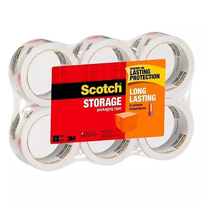 Scotch 3M Storage Packing Tape 6 Rolls Heavy Duty Shipping Packaging Moving New. • $19.20