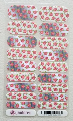 $7 • Buy Jamberry Nail Wrap Full Sheet English Garden Retired March 2018