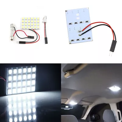 10Pcs 24 SMD 5050 LED Car Interior Panel Lights With T10/Festoon/BA9S Adapters • $15.11