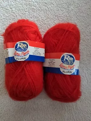 Vintage Lana Moro Yarns ~  FLURRI - Brushed Acrylic ~ Color 207. Lot Of 2 • $5.50