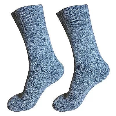 2pair Mens Heavy Duty Thick Winter Thermal Warm Hiking Knit Crew Wool Boot Socks • $9.99