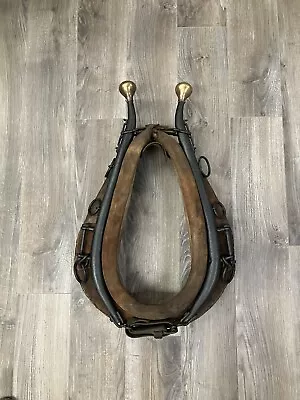 Antique Horse/Mule Collar With Metal Hames & Brass Knobs • $89