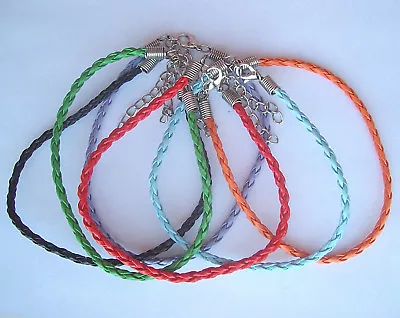 Plaited Leather Friendship Bracelet / Anklet - Various Colours • £3.25