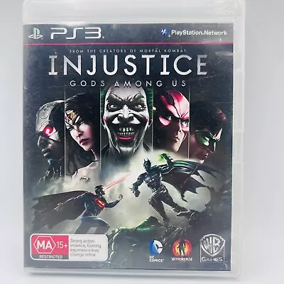 Injustice Gods Among Us Playstation 3 PS3 PAL Game Complete With Manual • $5.99