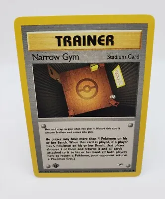 $3.49 • Buy Pokemon Narrow Gym 124/132 1st Edition Trainer Gym Heroes Lp