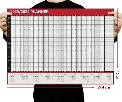 £3.49 • Buy 2023 - 2024 A2 Academic Mid Year Wall Planner Calendar  Home Office Work