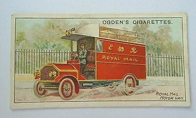 ROYAL MAIL No 29 ROYAL MAIL MOTOR VAN by OGDENS 1909 VINTAGE  CARD • £3