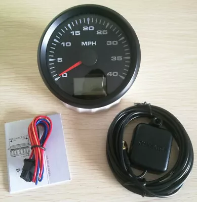 85mm GPS Speedometer 40MPH Tirp Odometer Cog For Golf Cart Auto Truck Boat Black • $75.95