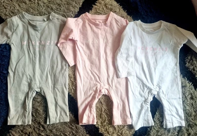 £5.50 • Buy 0 To 3 Months Baby Girl Mckenzie Sleepsuits