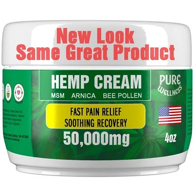 Hemp Pain Relief Cream | Fast Natural Pain Relief For Joint Muscle Nerve Pain • $17.49
