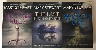 Lot Of 3 Mary Stewart King Arthur Arthurian/Merlin Trade Paperbacks Books 2-4 • $14.99
