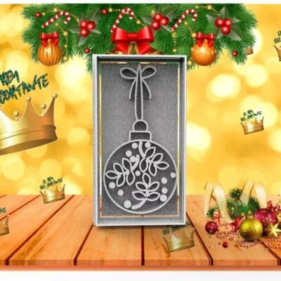 $10.50 • Buy Christmas Bauble Cookie Cutter & Embosser Fondant Cutter Santa Chimney