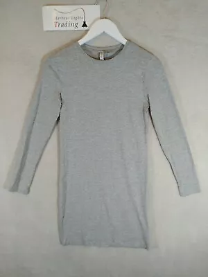 H&M Divided Dress Bodycon Tight Stretchy Grey Size M 12 Sexy Ladies • £10.99