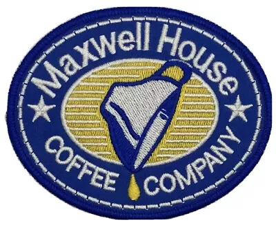 Maxwell House Coffee Company Patch Retro Vintage Style Sew Iron On Cap Hat • $8