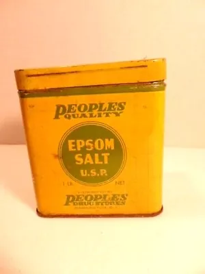 Vintage People's Quality Epsom Salt Tin • $13.99