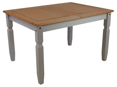 Corona Dining Table 4'0 Mexican Solid Pine Grey Wax By Mercers Furniture® • £119.99