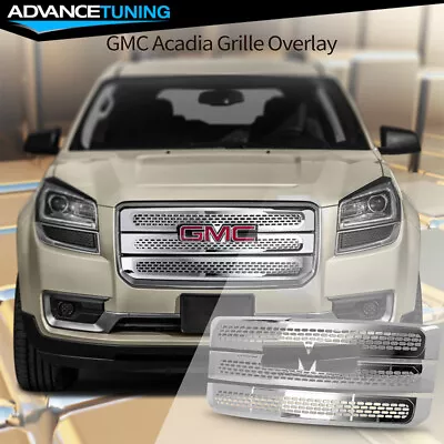 $99.98 • Buy Fits 13-16 GMC Acadia Denali Style Grille Overlay 3 Bar Front Grill Cover Chrome