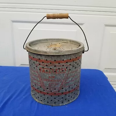 Vintage Falls City Air Breather Galvanized Minnow Bucket Good Graphics! • $39.99