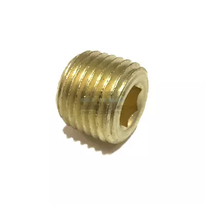 Brass Countersunk Hex Plug Male 1/4 Npt Threads Pipe Fitting Air Water Boat • $6.79