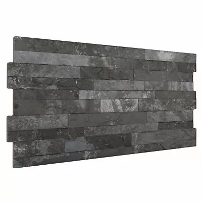£1.09 • Buy Prom Brick Dark Porcelain Split Face Wall Tile 300 X 600mm (Cut Sample)