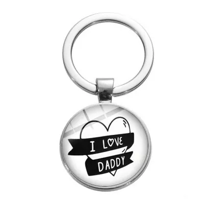 Dad Keyring I Love You Daddy Heart Birthday For Him Gift Keychain Daddy Father • £3