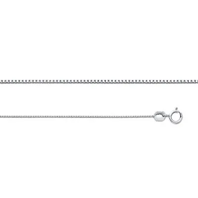 $59.99 • Buy 14K Solid Italy Box White Gold Chain Necklace Cadena De Oro Caja 0.5mm