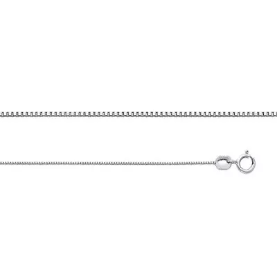 14K Solid Italy Box White Gold Chain Necklace Cadena De Oro Caja 0.5mm • $69.99