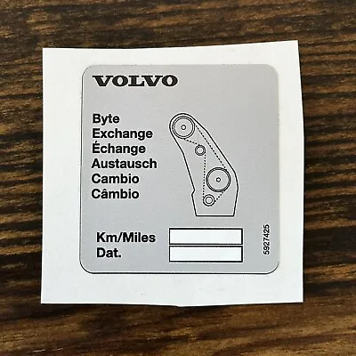 Volvo 5927425 8-Valve Timing Belt Cover Maintenance Decal - 240 740 • $8