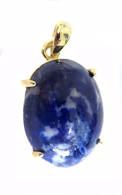 LAPIS Cabochon STERLING Gilt PENDANT Mounting • £178.11