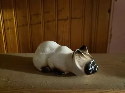 Porcelain Siamese Cat Figurine Vintage • $7.50