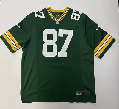 Green Bay Packers Jersey Mens XL Nike Onfield Green #87 Jordy Nelson NFL • $29.95