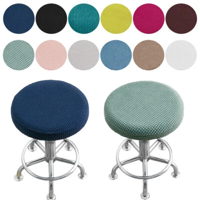 Coprisgabelli Impermeabili Deisy Dee In Pelle PU Per Sgabelli Da Bar - 2 Pezzi, Colore Bordeaux, Elasticizzati - 5
