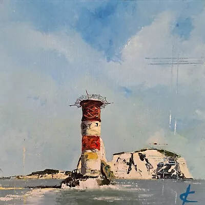 'The Needles Lighthouse'. Isle Of Wight. Oil Painting. John Kelly Art.  • £25