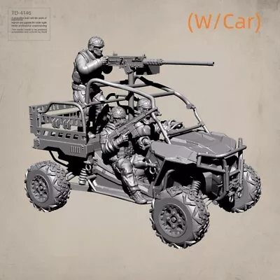 1/35 50mm Resin Figure Model Modern US Soldier 3-Man Terrain Vehicle Unassembled • $49.51