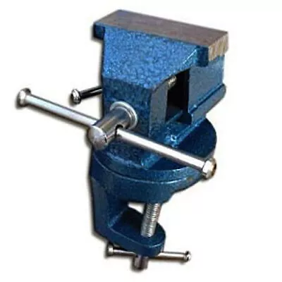 60mm MINI CLAMP ON SWIVEL BASE BENCH VICE TABLE TOP WORKBENCH DESK • £8.46