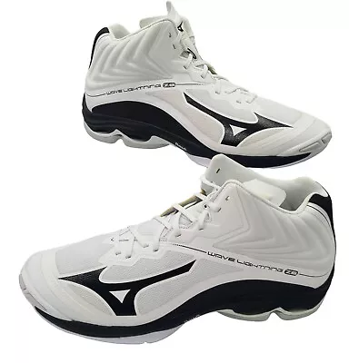 Mizuno Wave Lightning Z6 Mens Size 16 M Mid Volleyball Shoe White Black • $89.95