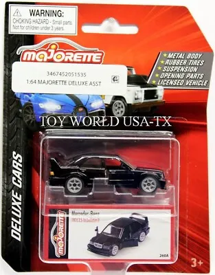 2023 Majorette Deluxe Cars Mercedes-Benz 190 E 2.5-16 Evolution II Black • $7.99