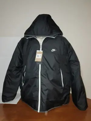 Nike Mens Black Therma-FIT Legacy Reversible Hooded Jacket Size XXL NWT • $114.99