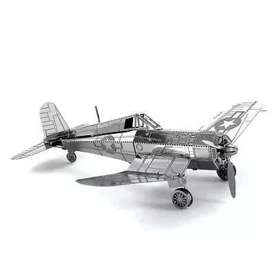 Fascinations Metal Earth F4U Corsair WWII Airplane 3D Laser Cut Puzzle Model Kit • $8.95