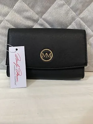 Marilyn Monroe Purse Handbag Black  Cross Body Or Clutch Gold Chain New MM Bag • $31.11