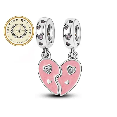 Mother Daughter Heart Charm Heart Charm Family Charm Sterling Silver Charm • $29.12