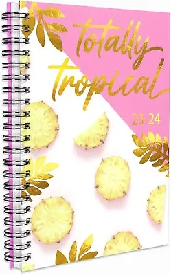 £4.99 • Buy Academic Diary A5Week To View Mid Year Student Teacher 2023-2024 Tropical